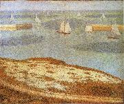 Georges Seurat Entrance of Port en bessin oil on canvas